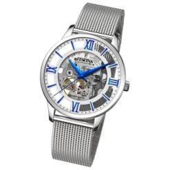 Festina Herren Armbanduhr Automatik F20534/1 Analog Edelstahl silber UF20534/1