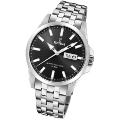Festina Herren Armbanduhr Klassik F20357/4 Quarz Edelstahl silber UF20357/4