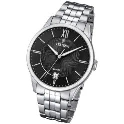 Festina Herren Armbanduhr Klassik F20425/3 Quarz Edelstahl silber UF20425/3