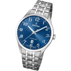Festina Herren Armbanduhr Klassik F20466/2 Quarz Titan silber UF20466/2