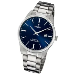 Festina Herren Armbanduhr Klassik F20511/3 Analog Edelstahl silber UF20511/3