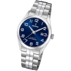 Festina Herren Armbanduhr Klassik F20437/3 Quarz Edelstahl silber UF20437/3