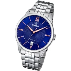 Festina Herren Armbanduhr Klassik F20425/5 Quarz Edelstahl silber UF20425/5
