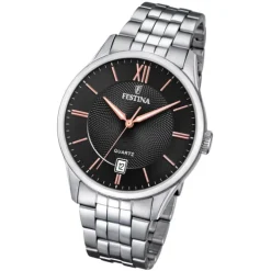 Festina Herren Armbanduhr Klassik F20425/6 Quarz Edelstahl silber UF20425/6