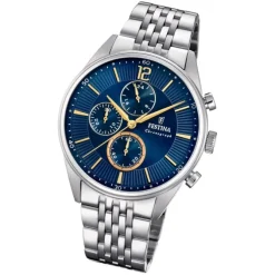 Festina Herren Armbanduhr Analog F20285/3 Quarz Edelstahl silber UF20285/3