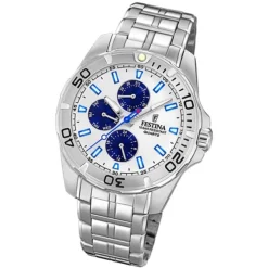 Festina Herren Armbanduhr Multifunktion F20445/1 Edelstahl silber UF20445/1