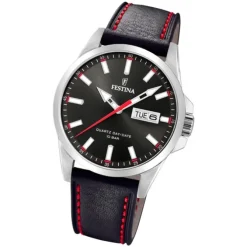 Festina Herren Armbanduhr Klassik F20358/4 Quarz Leder dunkelbraun UF20358/4