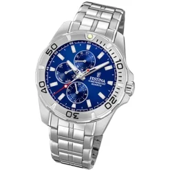 Festina Herren Armbanduhr Multifunktion F20445/2 Edelstahl silber UF20445/2