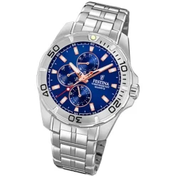Festina Herren Armbanduhr Multifunktion F20445/5 Edelstahl silber UF20445/5