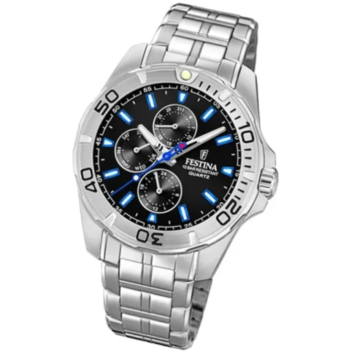 Festina Herren Armbanduhr Multifunktion F20445/6 Edelstahl silber UF20445/6