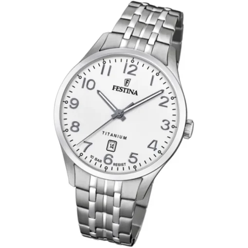Festina Herren Armbanduhr Klassik F20466/1 Quarz Titan silber UF20466/1