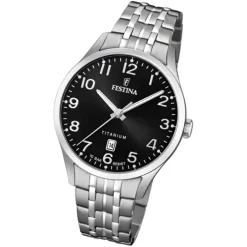 Festina Herren Armbanduhr Klassik F20466/3 Quarz Titan silber UF20466/3