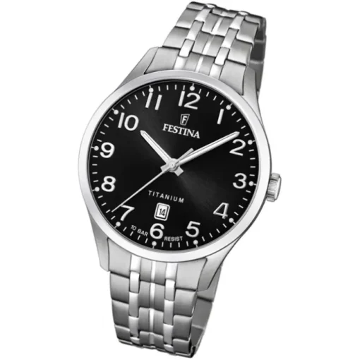 Festina Herren Armbanduhr Klassik F20466/3 Quarz Titan silber UF20466/3