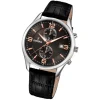 Festina Herren Armbanduhr Retro F6855/7 Quarz Leder schwarz UF6855/7