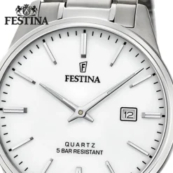 Festina Herren Armbanduhr Klassik F20511/2 Analog Edelstahl silber UF20511/2