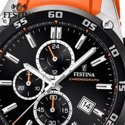 Festina Herren Armbanduhr The Originals F20330/4 Quarz PU orange UF20330/4