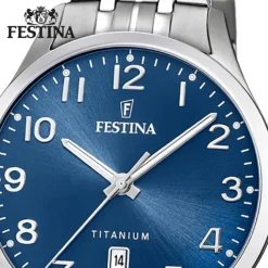 Festina Herren Armbanduhr Klassik F20466/2 Quarz Titan silber UF20466/2