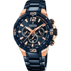 Festina Herren Armbanduhr Chrono Bike F20524/1 Edelstahl dunkelblau UF20524/1