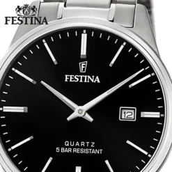 Festina Herren Armbanduhr Klassik F20511/4 Analog Edelstahl silber UF20511/4