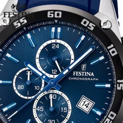 Festina Herren Armbanduhr The Originals F20330/2 Quarz PU blau UF20330/2