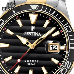 Festina Herren Armbanduhr Prestige F20362/2 Edelstahl silber gold UF20362/2