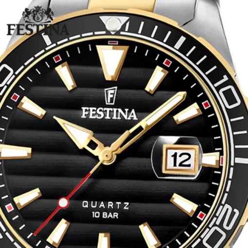 Festina Herren Armbanduhr Prestige F20362/2 Edelstahl silber gold UF20362/2