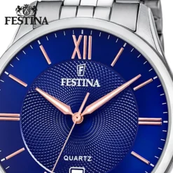 Festina Herren Armbanduhr Klassik F20425/5 Quarz Edelstahl silber UF20425/5