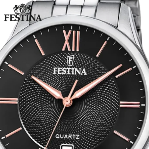 Festina Herren Armbanduhr Klassik F20425/6 Quarz Edelstahl silber UF20425/6