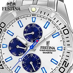 Festina Herren Armbanduhr Multifunktion F20445/1 Edelstahl silber UF20445/1