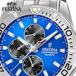 Festina Herren Armbanduhr Multifunktion F20445/4 Edelstahl silber UF20445/4