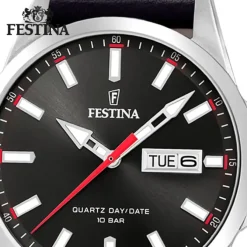 Festina Herren Armbanduhr Klassik F20358/4 Quarz Leder dunkelbraun UF20358/4