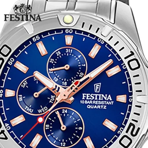 Festina Herren Armbanduhr Multifunktion F20445/5 Edelstahl silber UF20445/5