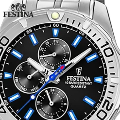 Festina Herren Armbanduhr Multifunktion F20445/6 Edelstahl silber UF20445/6