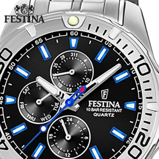Festina Herren Armbanduhr Multifunktion F20445/6 Edelstahl silber UF20445/6