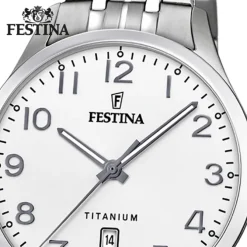Festina Herren Armbanduhr Klassik F20466/1 Quarz Titan silber UF20466/1