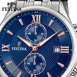 Festina Herren Armbanduhr Retro F6854/6 Quarz Edelstahl silber UF6854/6