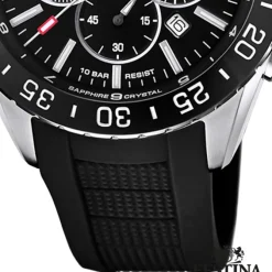 Festina Herren Armbanduhr Keramik F20515/2 Analog Silikon schwarz UF20515/2