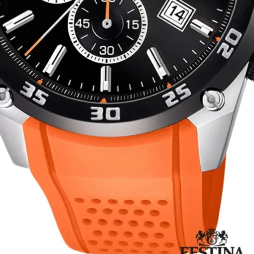Festina Herren Armbanduhr The Originals F20330/4 Quarz PU orange UF20330/4