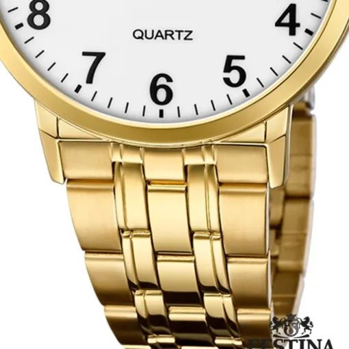 Festina Herren Armbanduhr Klassik F20513/1 Analog Edelstahl gold UF20513/1