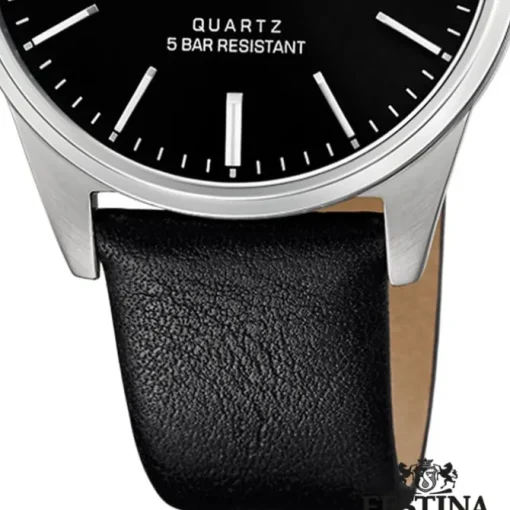 Festina Herren Armbanduhr Klassik F20512/4 Analog Leder schwarz UF20512/4