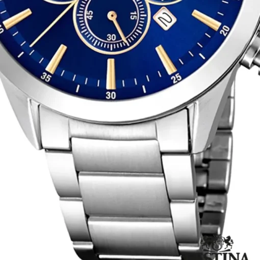 Festina Herren Armbanduhr Time Chronograph F20343/2 Edelstahl silber UF20343/2