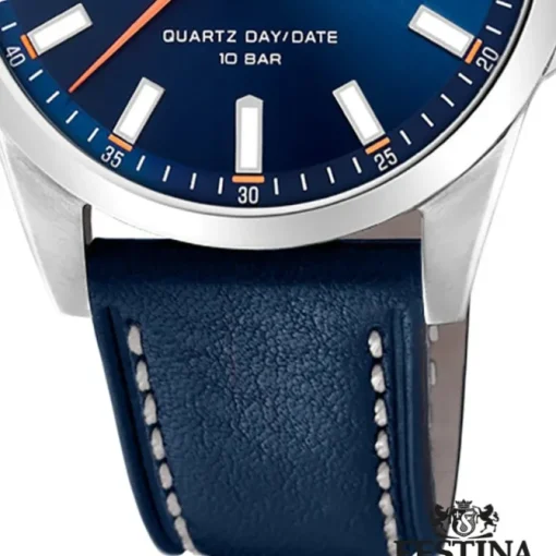 Festina Herren Armbanduhr Klassik F20358/3 Quarz Leder blau UF20358/3