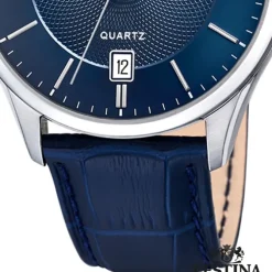 Festina Herren Armbanduhr Klassik F20426/2 Quarz Leder dunkelblau UF20426/2