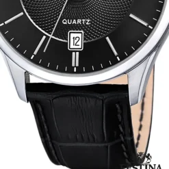 Festina Herren Armbanduhr Klassik F20426/3 Quarz Leder schwarz UF20426/3