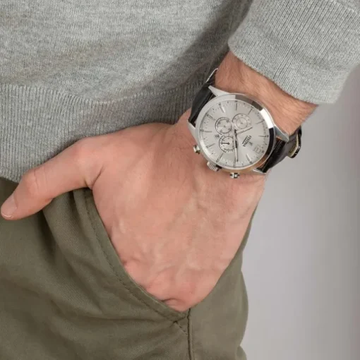 Festina Herren Armbanduhr Timeless Chronograph F20542/1 Leder schwarz UF20542/1