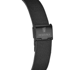 Festina Herren Armbanduhr Automatik F20535/1 Analog Edelstahl schwarz UF20535/1