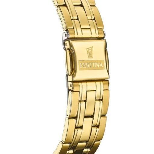 Festina Herren Armbanduhr Klassik F20513/1 Analog Edelstahl gold UF20513/1