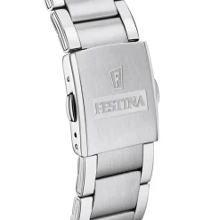 Festina Herren Armbanduhr Time Chronograph F20343/2 Edelstahl silber UF20343/2