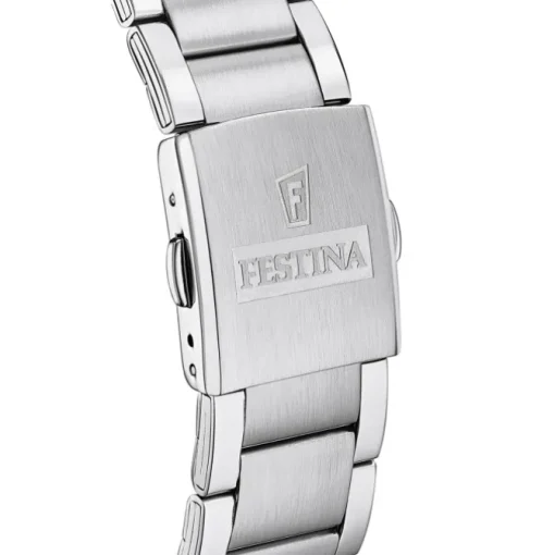 Festina Herren Armbanduhr Time Chronograph F20343/2 Edelstahl silber UF20343/2