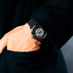Festina Herren Armbanduhr Automatik F20535/1 Analog Edelstahl schwarz UF20535/1